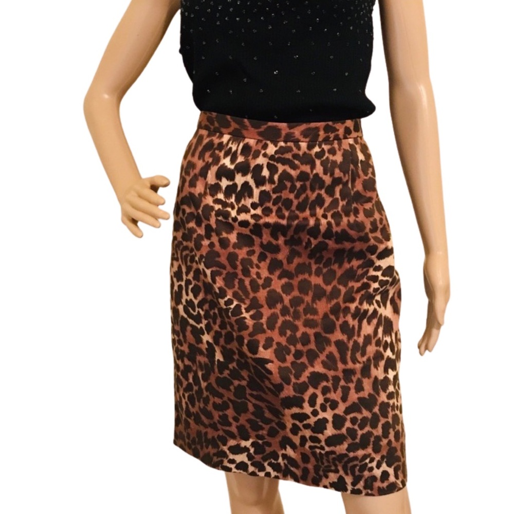 Michael Kors Leopard Print Midi Skirt